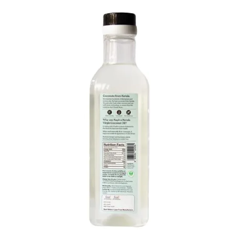 Kapiva Kerala Virgin Coconut Oil - 100percent Organic, Cold-Pressed, 250 ml Plastic Bottle-2.webp
